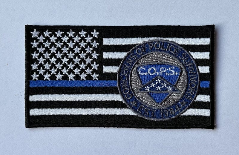 Thin Blue Line Iron On Patch CODE 4 