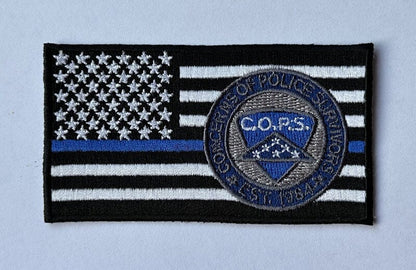 Thin Blue Line Iron On Patch CODE 4 