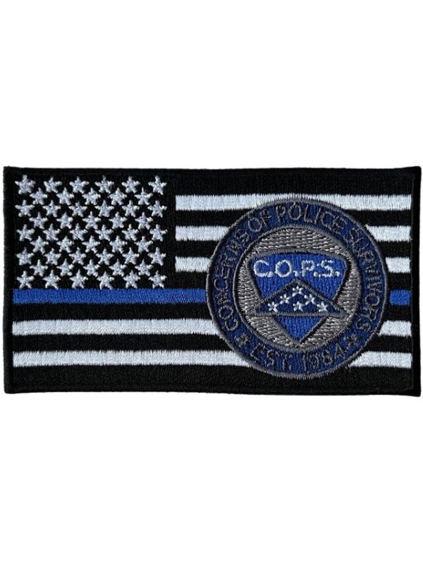 Thin Blue Line Iron On Patch CODE 4 