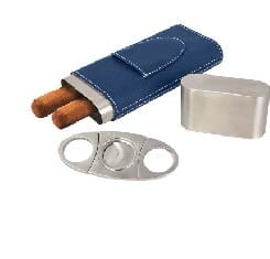 Cigar Case and Cutter JDS Navy 